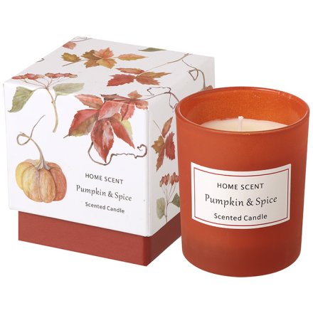 Pumpkin & Spice Scented Candle – 8.5cm