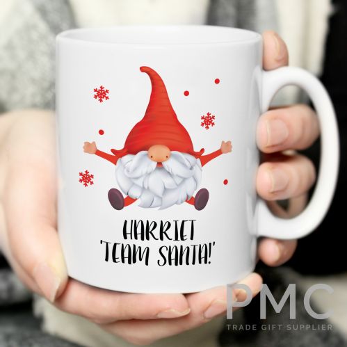 Personalised Red Gonk Christmas Mug