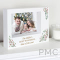 Personalised Christmas Foliage 5x7 Box Photo Frame